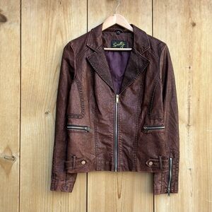 Scully Women’s Faux Leather Jacket Sz Medium